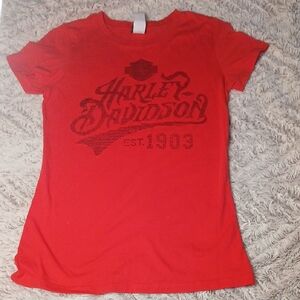 Harley-Davidson Red Graphic T-Shirt